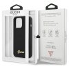 Guess GUHCP13XLSLMGBK iPhone 13 Pro Max 6.7 black/czarny hardcase Silicone Script Gold Logo